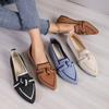 Fashion Women's Shoes Loafers Ballet Flats Pointed Toe Barefoot Slip-on Casual Low Heel Luxury Brand Woman Shoe New In Butterfly