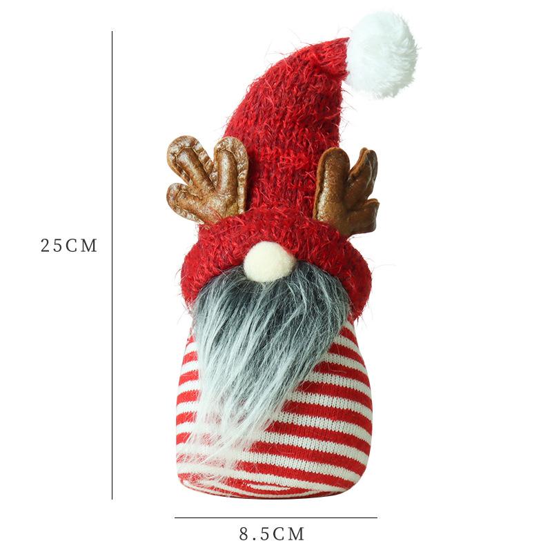 High-end Knitted Christmas Gnome Plush Ornament with Pointed Hat
