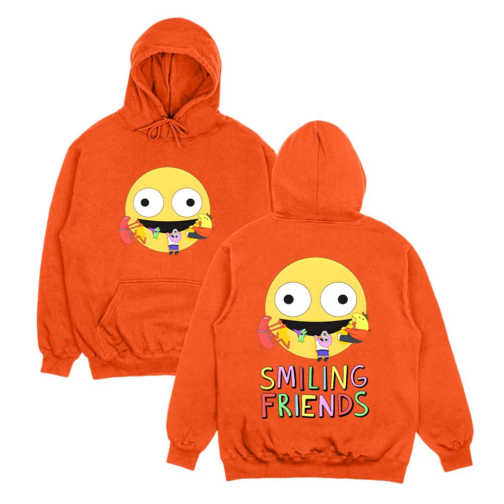 Аниме Худи Smiling Friends Модные Креативные Подарки Унисекс Уличная Одежда Женщины Мужчины Свитшоты с Длинным Рукавом Повседневное Худи