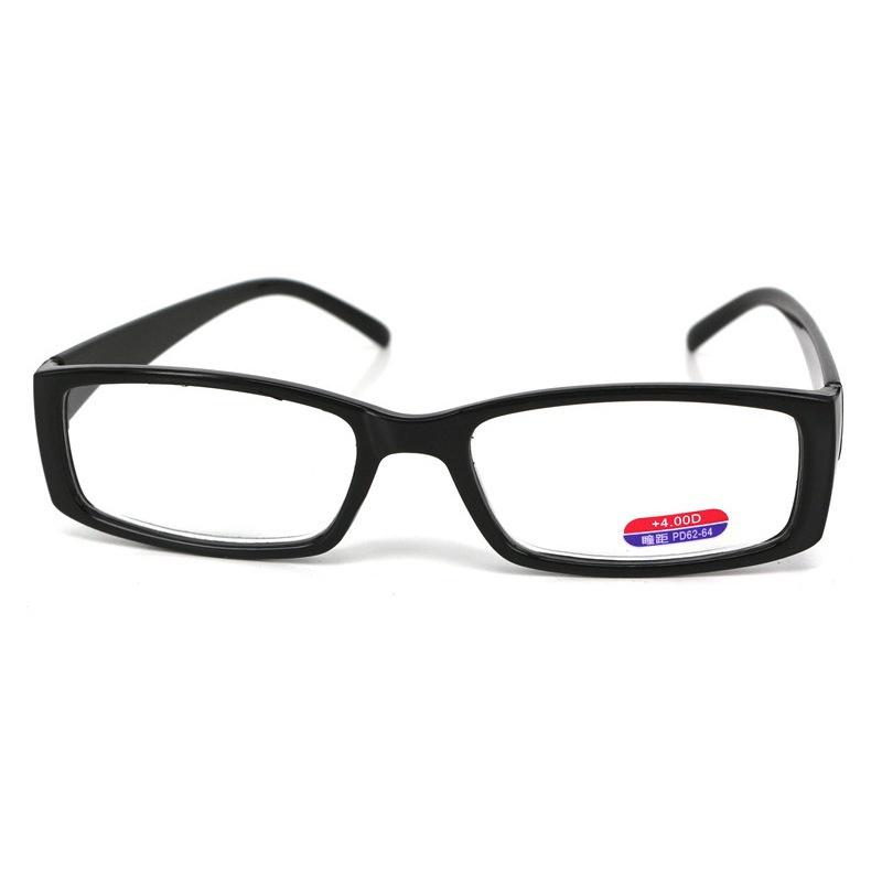 + 1.00- + 3.00 Черные очки для чтения Женщины Мужчины Популярная оправа Прозрачные линзы