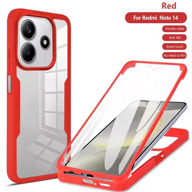 360 Full Cover Case For Xiaomi Redmi Note 14 13 12 11 10 9 Pro Plus For Redmi Note 12S 12C 13C 5G Screen Protection Phone Cover