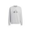 adidas City Escape Letter Logo Print Pullover Sweatshirt Men Tops Light-Grey IT3962