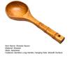Japanese Style Hand Carved Heat-Resistant Wooden Spoon Bamboo Long Handle Rice Spoon Kitchen Tools