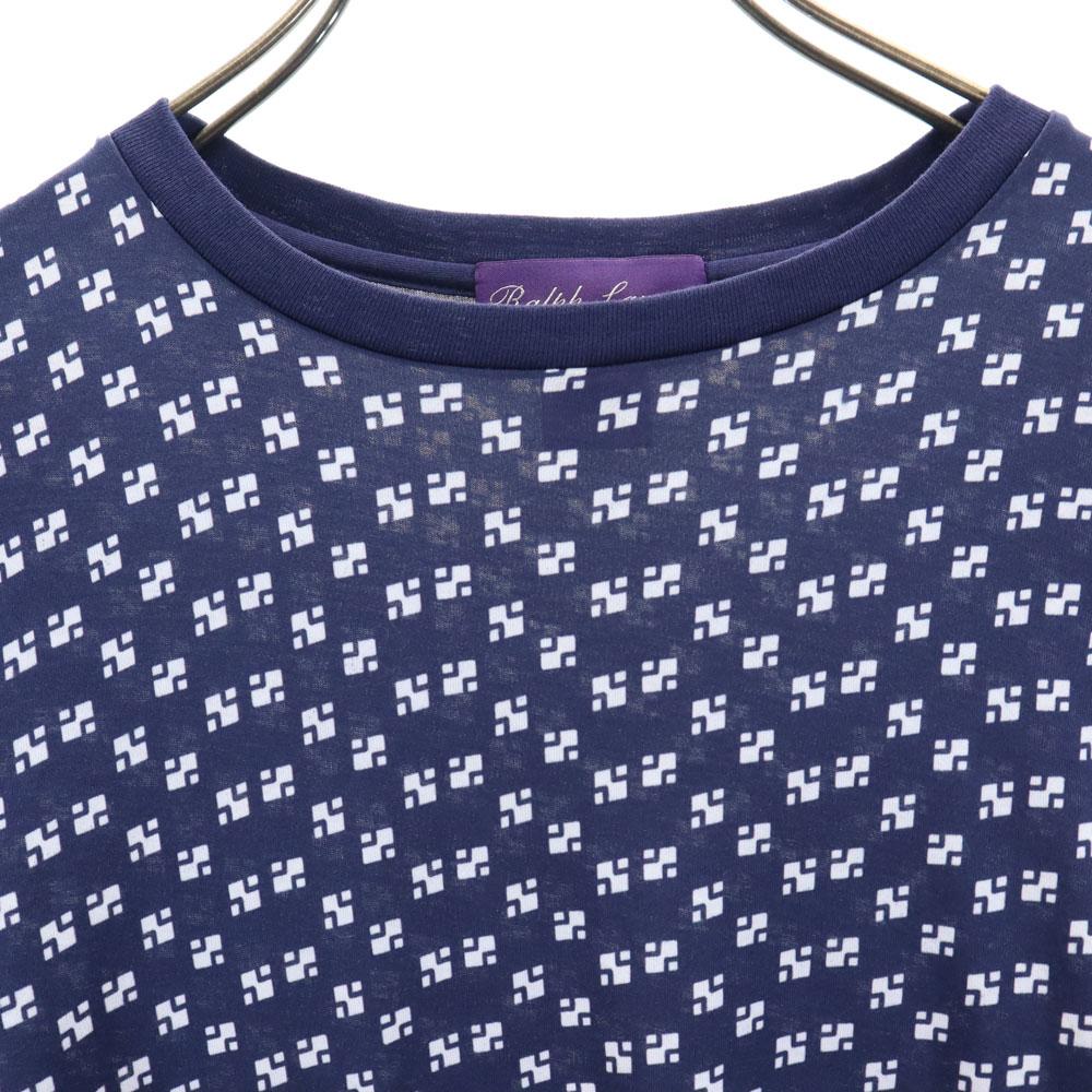 RALPH LAUREN Overall handle Long sleeve T-shirt XS Navy x white Ron T Women Used