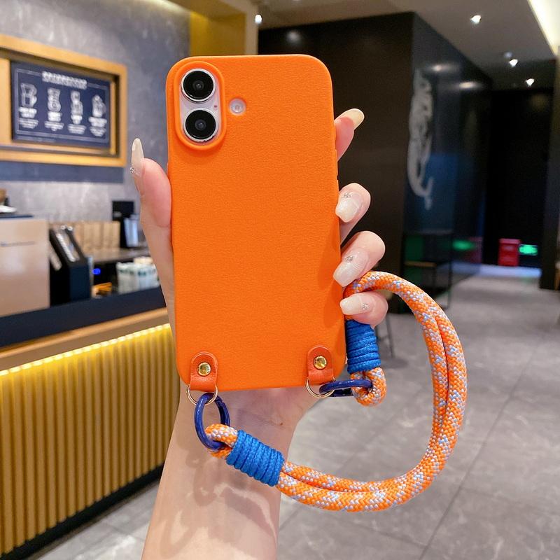 Цветной тонкий мягкий чехол для телефона iPhone 16 Plus 15 Pro Max 14 Pro 13 12 11 ремешок с ремешком матовый TPU противоударный защитный чехол для объектива