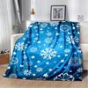 Snowflake Christmas Soft Film Plush Sofa Bed Throwing Cartoon  Blankets Modern Flannel Blanket Cover Gedruckt Bettdecke Geschenk