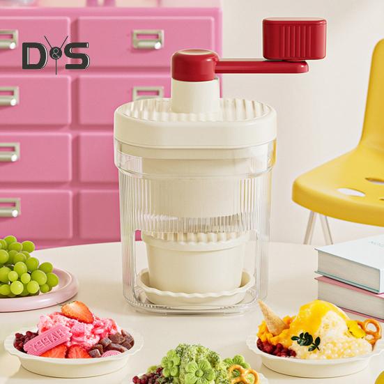 Ручная льдогенераторная установка с лезвиями из нержавеющей стали. Ледогенератор без содержания бисфенола А для домашних киосков. Портативная машина для приготовления льда в форме конуса, защищенная от брызг и пригодная для мытья в посудомоечной машине.