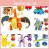 Pokemon Transforming Egg Figures Pikachu Charizard Bulbasaur Collectible Toys