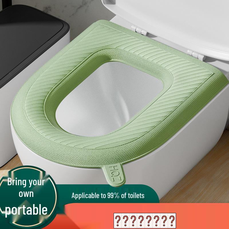 Водонепроницаемая подушка для сиденья унитаза на все сезоны с крышкой и чехлом с утолщенным узором