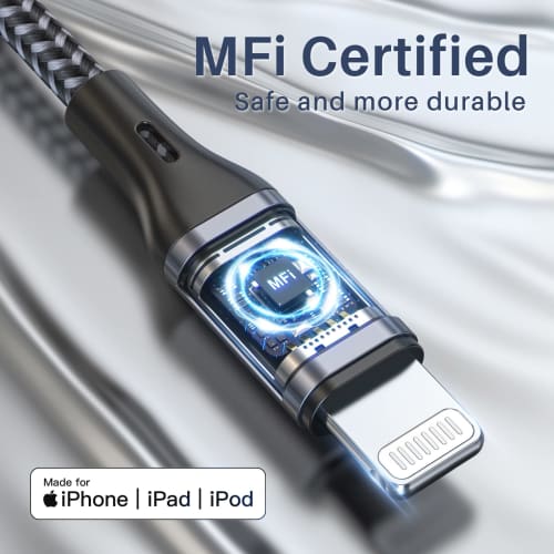 iPhone Charging Cable Lightning Cable 3M Set of 2 [MFi Certified] Lightning Cable RAVIAD iPhone Charging Cable Fast Charging iPhone Charging Cord iPho