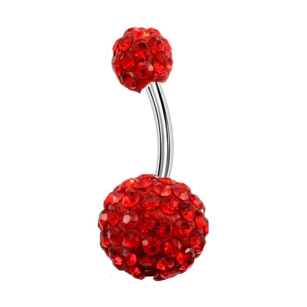 Ассорти цветов Двойной кристалл 8/10 мм Кольцо для пупка Штанга для пупка Кольцо для пупка Нержавеющая сталь