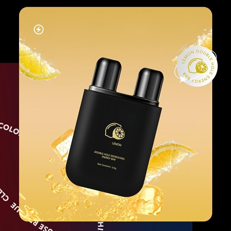 Double-Hole Fresh Energy Bar - Mint Scented,Suitable for Home, Kitchen, And Vehicle Use, Home Fragrance, Essential Oil Liquid, Aromatic