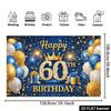 Тканевый фон-баннер для вечеринки в честь 60-летия, подходит для празднования 60-летия в помещении и на улице