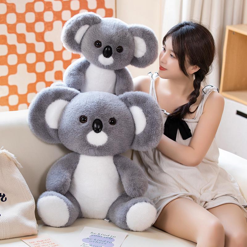 45cm Sitting Koala Stuffed Animal Soft Plush Cute Cartoon Throw Pillow Cushion Office Decor Baby Comfort Doll Girls Boys Gifts