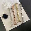 Copper Watch Strap for Apple Watch Series 11 10 42mm/9 8 7 41mm/SE3 SE2 SE 6 5 4 40mm/3 2 1 38mm Wheat Ear Zircon Bracelet Band