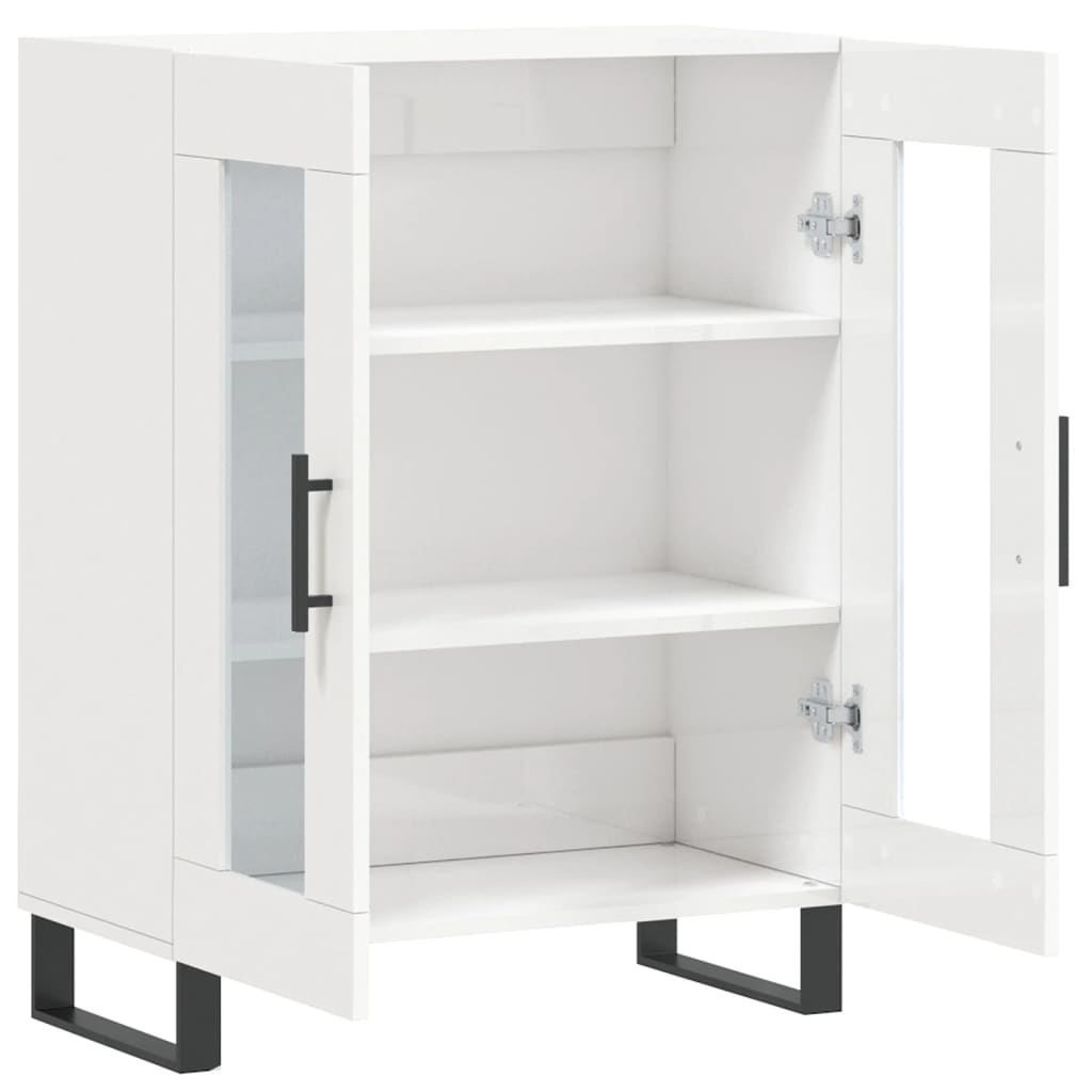 Sideboard High Gloss White 69.5 x 34 x 90 cm Engineered Wood