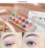 Палетка теней для век 12 цветов с глиттером и перламутром для студентов и сценического макияжа