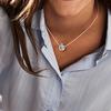 Pandora 925 Sterling Silver Synthetic Cubic Zirconia Necklaces Women's ZT1021