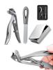 Nail Clippers for Thick Ingrown Stainless Prevents Splatters and Sharp Storage Case and Nail File Perfect Gift Item for All Types of Nails [Kumomi]