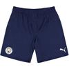 City Player Issue Third Shorts Logo Print Design Training Mid-Rise Five-Point Soccer Shorts Men Shorts Blue 759763-03