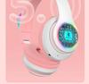 Светящиеся Bluetooth-наушники-повязка с ушками кошки STN28