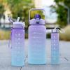 Бутылка для воды Мотивационная бутылка для питья Спортивная бутылка для воды с маркером времени Портативные многоразовые пластиковые чашки Открытый дорожный тренажерный зал