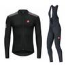 Long Sleeve Cycling Jersey Set Thermal Winter Bike Wear Road Men Women Quick Dry Cotton Blend