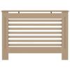 Brown MDF Radiator Cover - vidaXL - 112x19x81 Cm - Slat Design