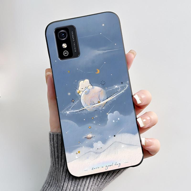 Милый мультяшный чехол для ZTE Blade L9 Fundas Capa Печатный корпус Защитная крышка Мягкий силикон Черный корпус Ударопрочный Coque