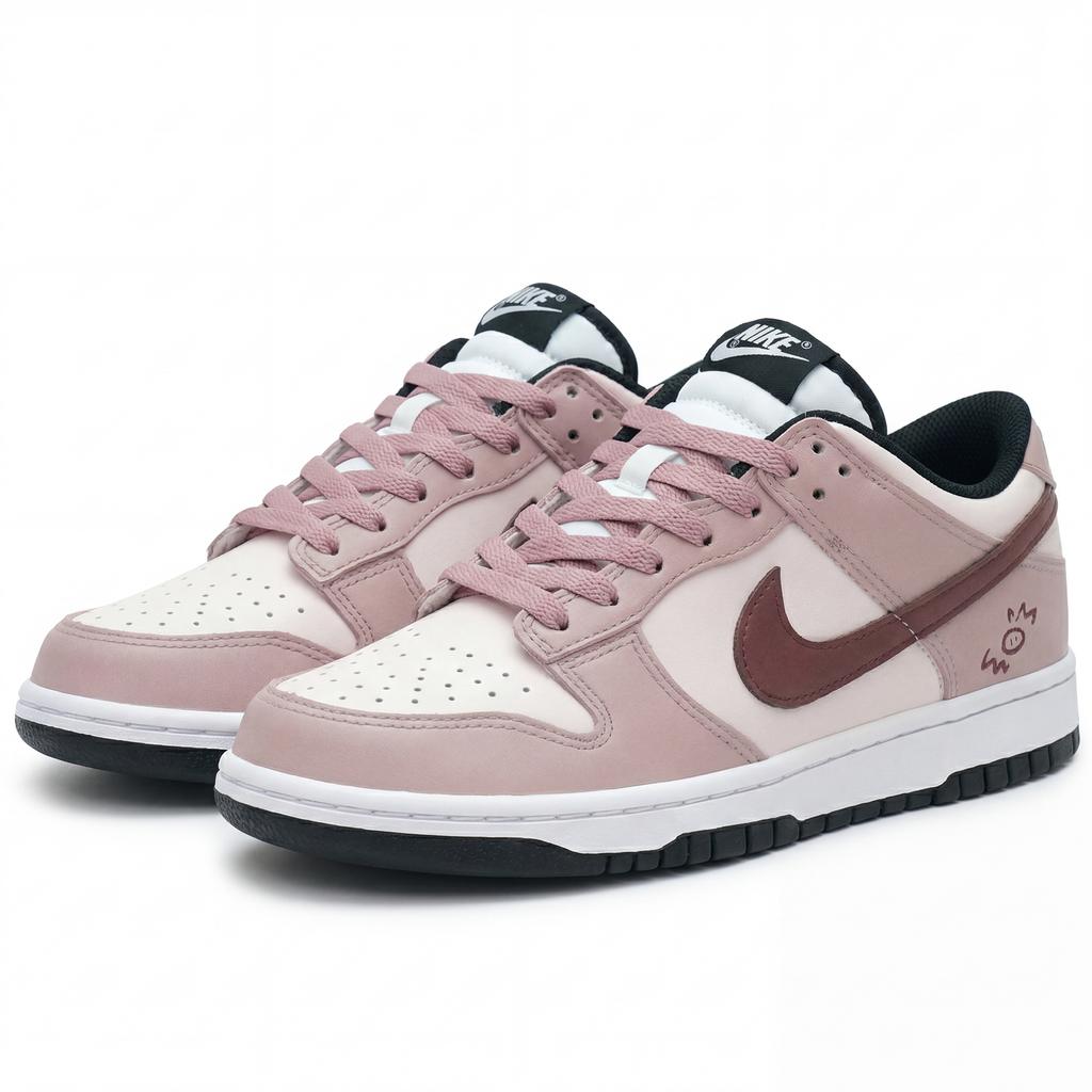 Nike Dunk Urban Chic Style Berry Abrasion Resistant Slip Resistant Low top Skateboard Shoes Unisex Berry Pink DD1503-101(Team2070-)