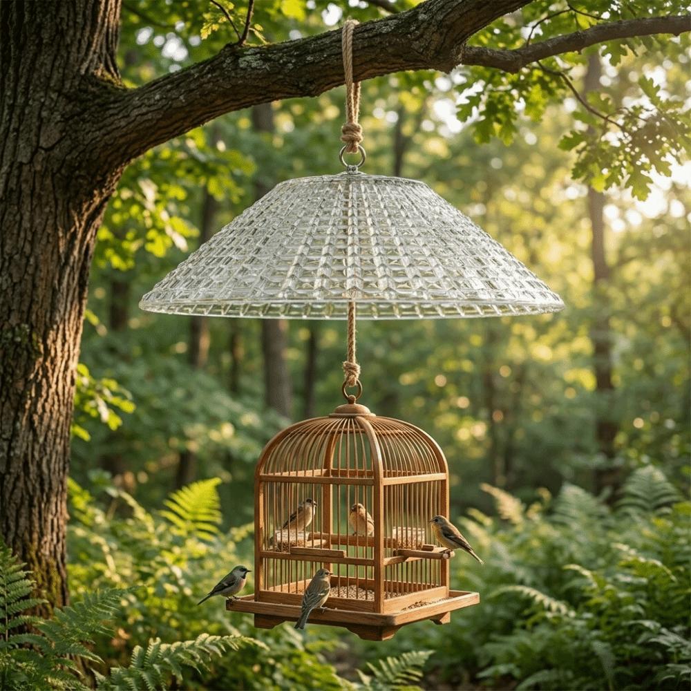 Large Bird Feeder Baffle Heavy Duty Bird Feeder Protective Dome Bird Feeder Protector Backyard