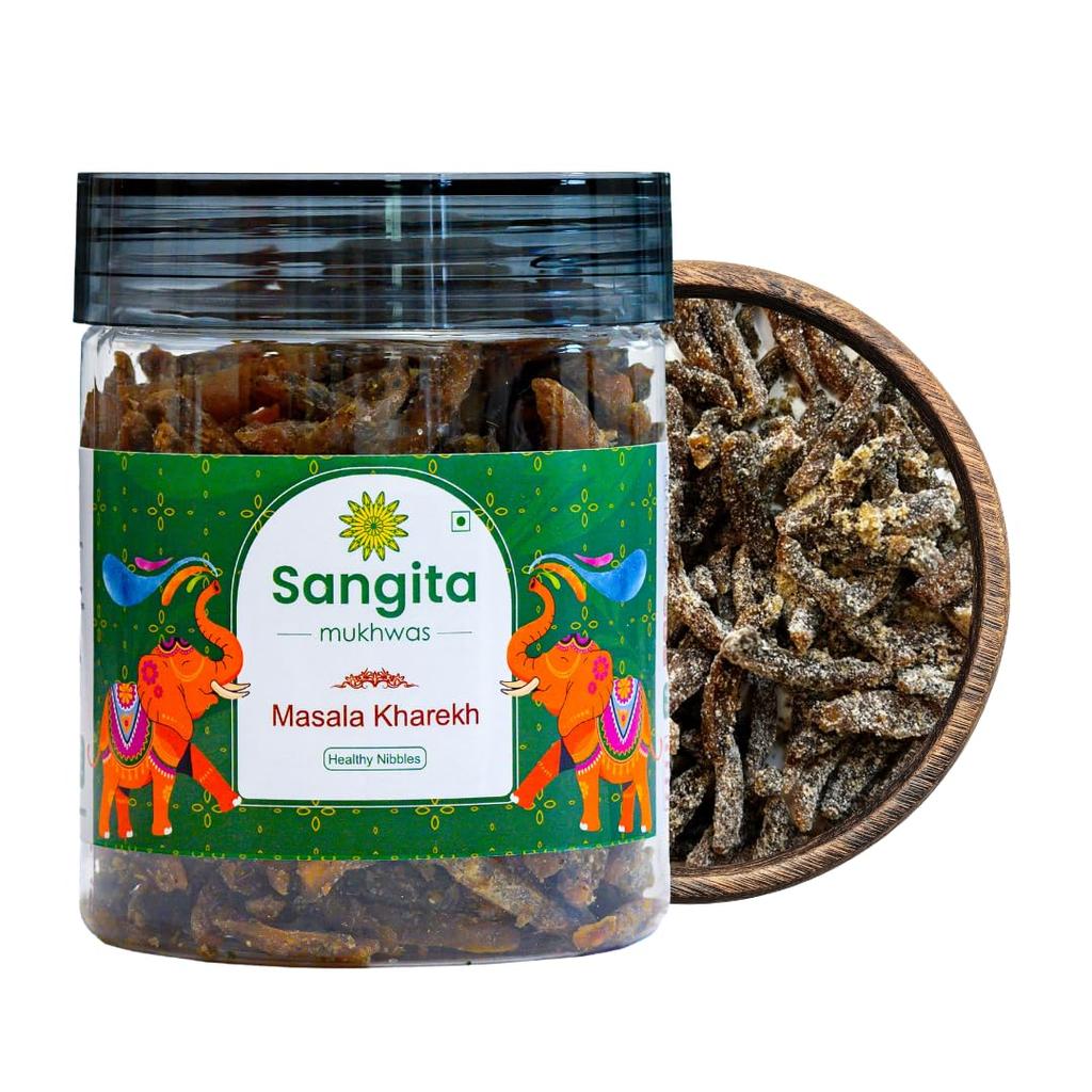 Sangita Mukhwas Masala Kharekh Mouth Freshener (200g) | Dried Dates | Kharekh Lemon and Spices | No Artificial Flavour Colour or Preservatives |