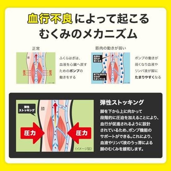 Compression socks market No.1 brand general medical device Mediquitto lymph swelling care long M elastic stockings + bonus.