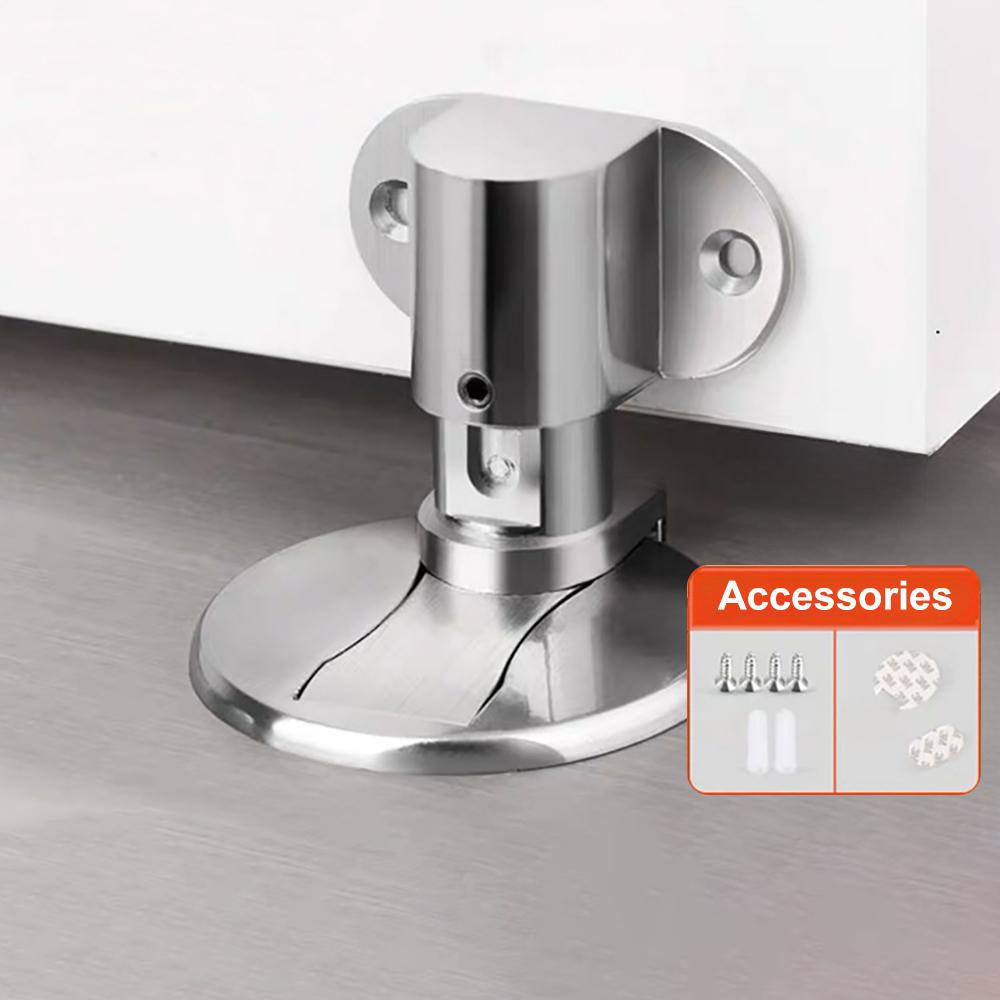 1 шт. Регулируемый дверной упор из нержавеющей стали, магнитный противоударный дверной упор, невидимый дверной упор для пола в ванной