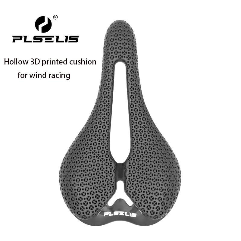 PLSELIS 3D Printed Nylon Hollow Bike Saddle Road Mountain Bicycle Short Nose High