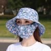 New Anti-UV Women's Sun Protection Hat UPF 50+ Moisture-Wicking Fisherman Hat Breathable Wide Brim Ponytail Hat Cycling Headwear