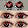 Eyeshare 1 Pair Red Cosplay Contact Lenses for Eyes Halloween Eye Makeup Lens Crazy Cosplay Party Accessories