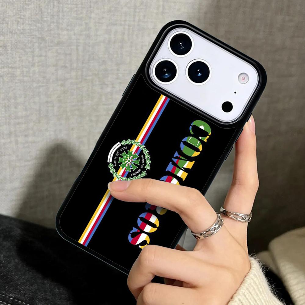 Чехол Case для iPhone 17 Air 16 Pro Max 15 Plus 11 13 Mini 14 12 Задняя крышка телефона Флаг Коморских Островов мягкий
