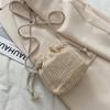 Woven Bag Women's Bag New Trendy 2020 Summer Straw Weaving Cute Ins Bucket Bag Personalized Girl Shoulder Messenger Bag