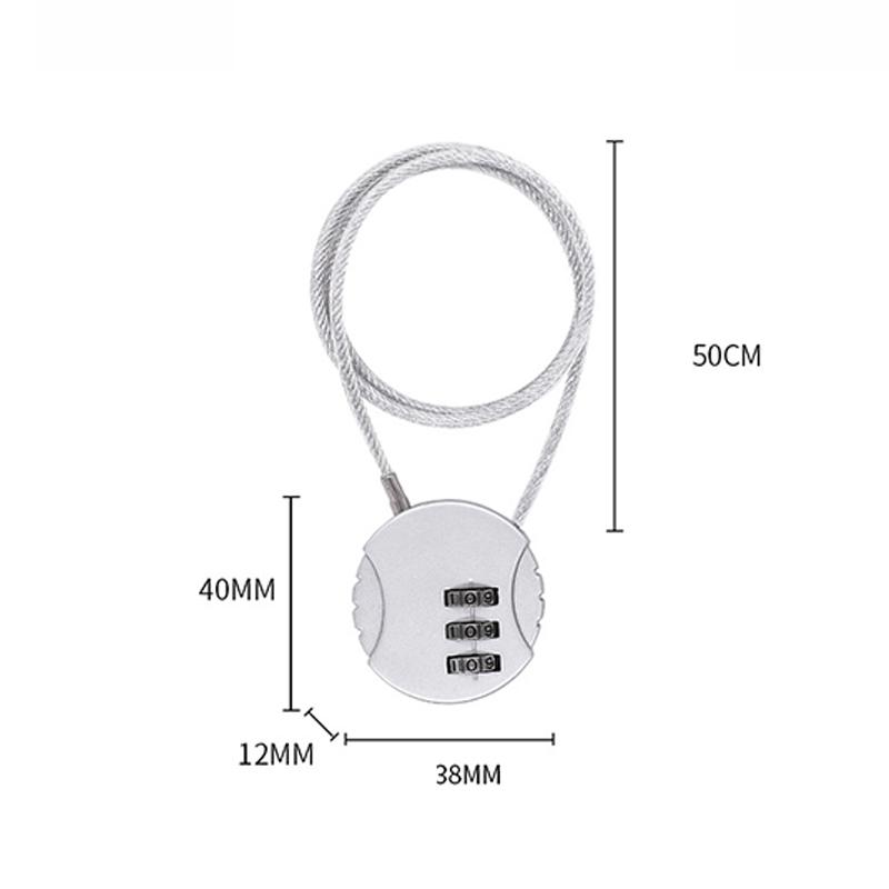 Lintolyard Motorcycle Helmet Lock Anti-theft Extended Wire Rope Electric Vehicle Lock Mountain Bike Password Helmet Lock