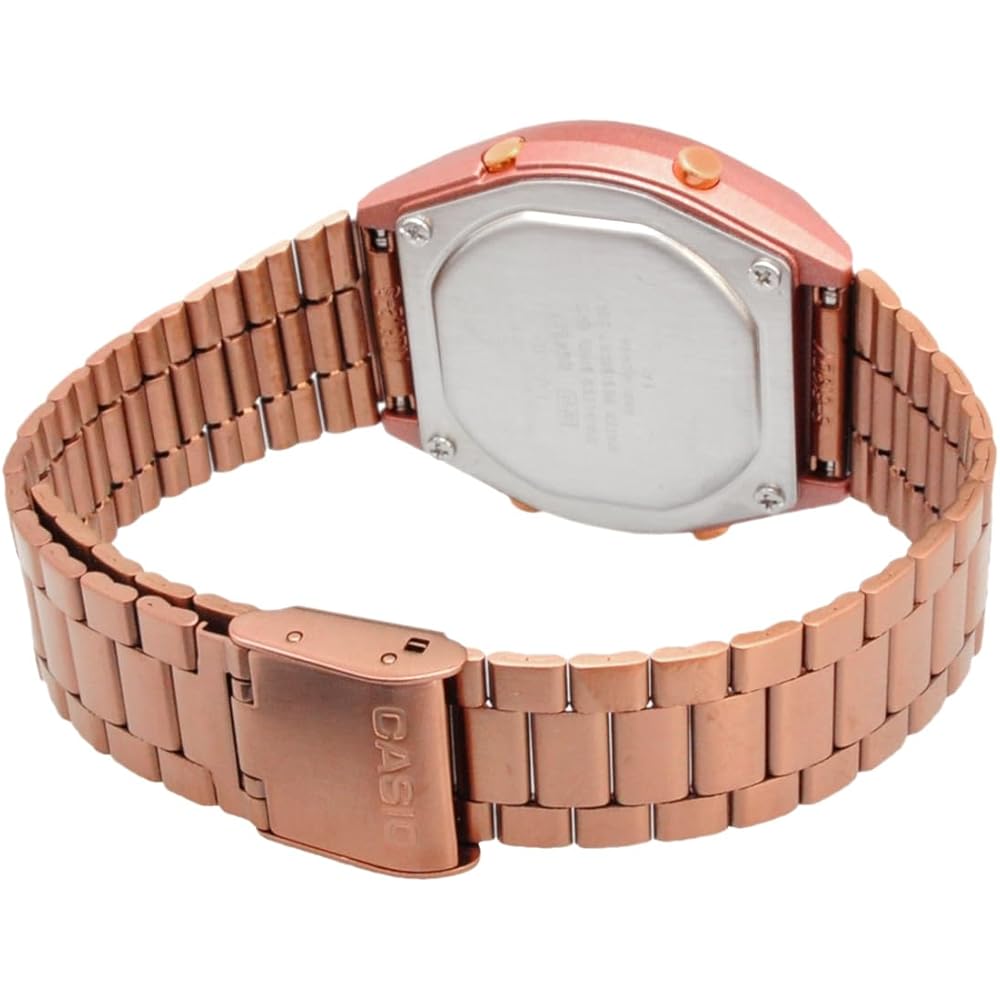 Casio Винтажная серия B640WC-5A Унисекс Цифровые часы Розовое золото Зарубежная модель