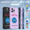 Чехол для телефона с мультяшным красочным узором, квадратный, жидкий, силикон, TPU, полное покрытие камеры, противоударный защитный чехол для Xiaomi Redmi iPhone
