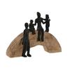 Decorative Figure Home ESPRIT Brown Black Family 26.5 X 9 X 20 Cm