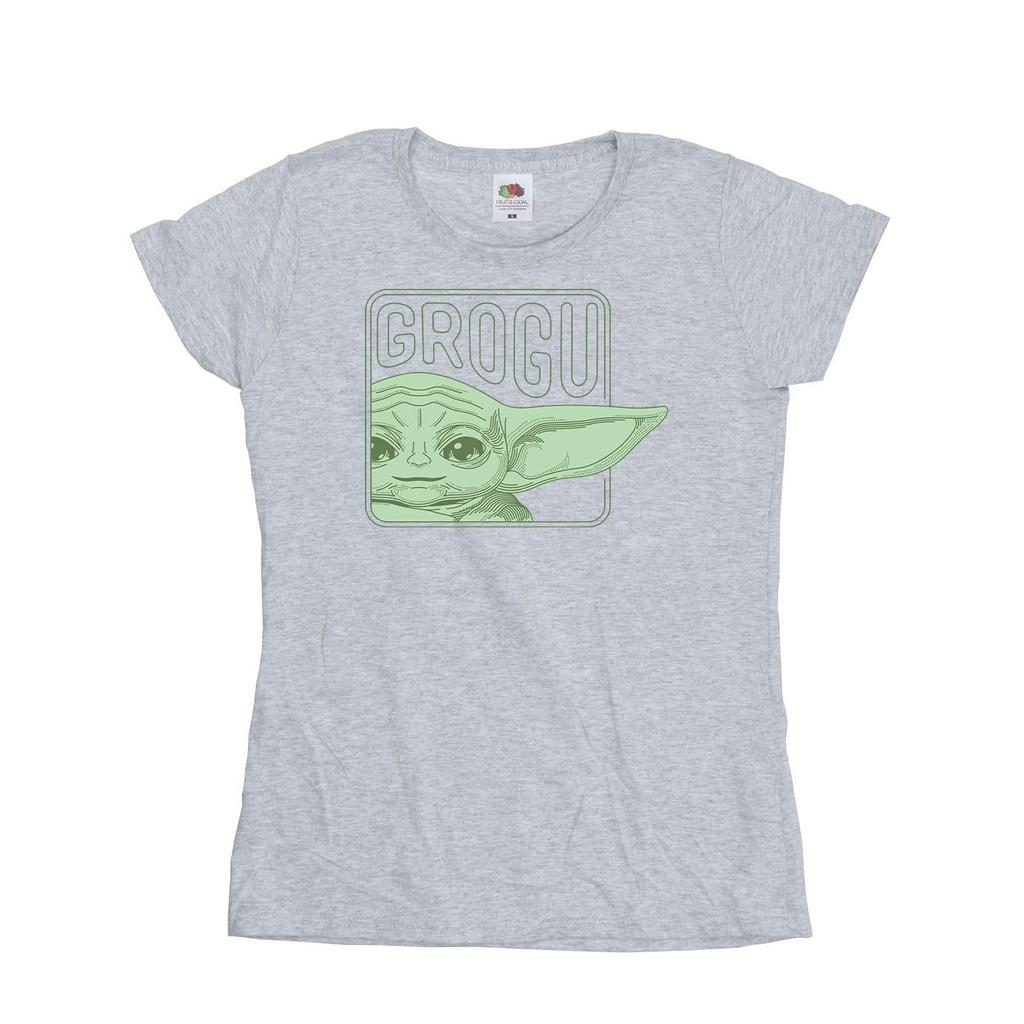 Star Wars Womens/Ladies The Mandalorian Grogu Box Cotton T-Shirt