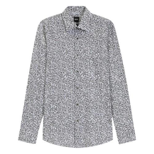 Boss Mens Floral Slim Long-Sleeved Shirt