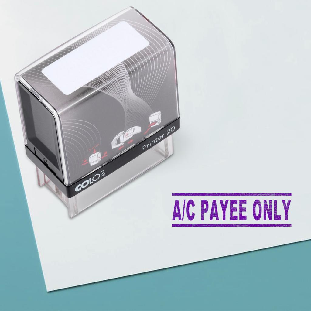 A/C Payee Self Inking Rubber Stamp Custom Colop Office Stationary P20 Mini Stamper