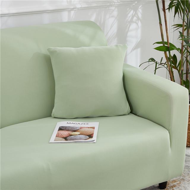 Эластичная эластичная подушка с однотонным принтом Cojines Decorativos Para Sofa Capa De Almofada Coussin De Salon Housse De Cous