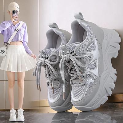 Модные туфли на платформе для женщин 2024 года, удобные дышащие женские кроссовки, повседневная модная вулканизированная обувь, Zapatos De Mujer