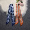 2023 100% Silk Scarf Sketch Horse Brand Design Natural Silk Women Scarf Foulard Hair Bag Scarves Fashion Neckerchief Headband