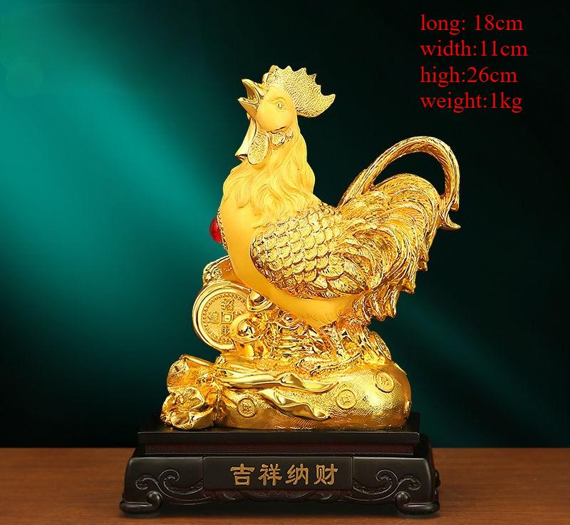 Jubao Golden Rooster Decoration 12 Zodiac Chickens Lucky Entrance Living Room Home Decoration Gift